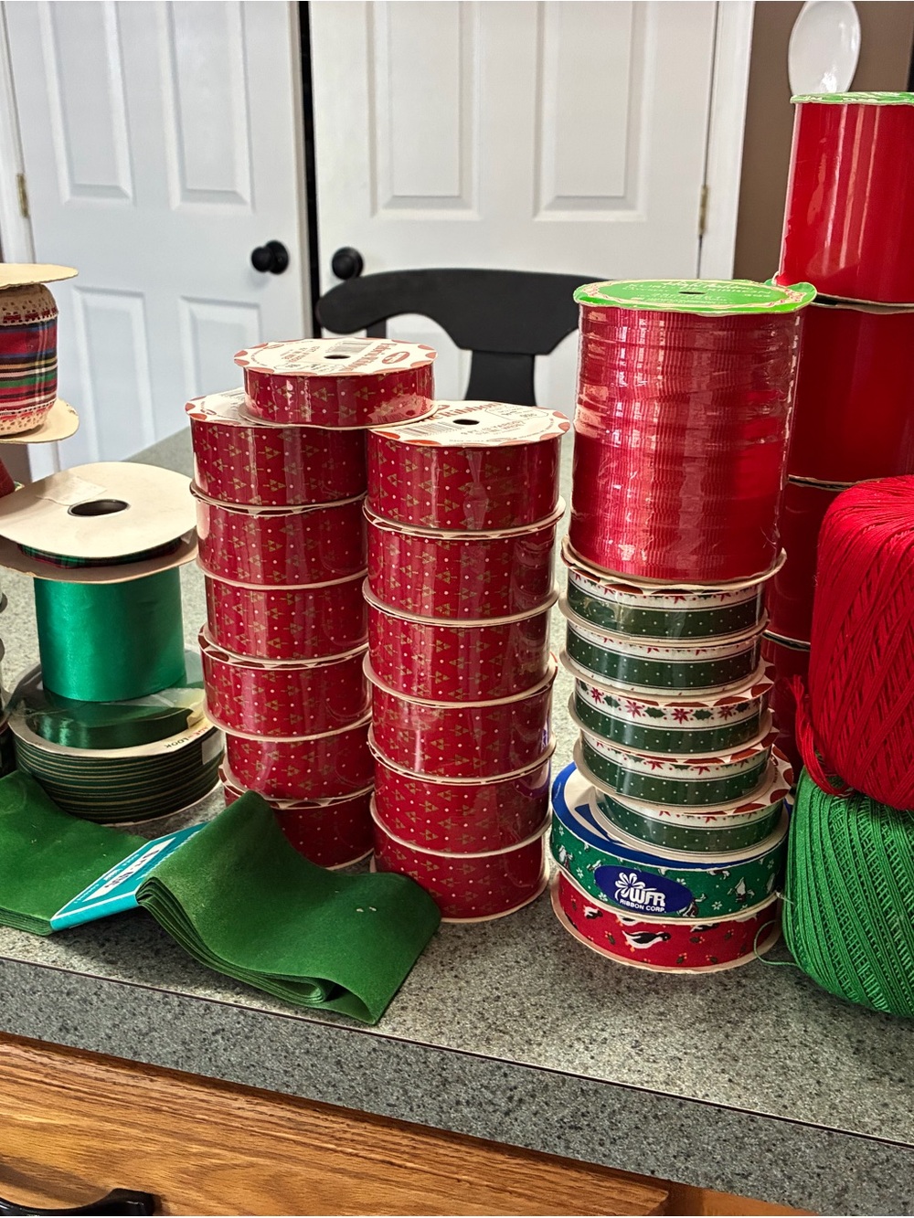 Vintage Christmas Ribbon Lot Holiday Craft Ribbon Bundle 37+ Pieces